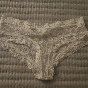 Victoria's Secret Lace Panty - Cream